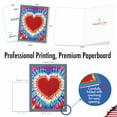 thumbnail image 3 of NobleWorks Big Valentine's Day Greeting Card 8.5 x 11 Inch with Envelope (1 Pack) Big, Jumbo Tie-Dye Hearts J9162CVDG, 3 of 6