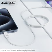 C18-04 USB-A to USB-C braid charging data cable