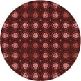 thumbnail image 1 of Ahgly Company Machine Washable Indoor Round Transitional Grapefruit Red Area Rugs, 4' Round, 1 of 7