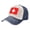 Navy Blue, variant on Swiss Flag Baseball Cap Distressed Adjustable Vintage Cotton Denim Hat for Women Men