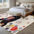 thumbnail image 5 of Independence Day Washable Area Rug 8 x 10 ft Dog Poppy US Flag Retro 4th of July, Soft Non Slip Rugs Stain Repellent Indoor Felt Carpet for Living Dining Room Bedroom Home Office, 5 of 9