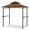 Brown, variant on Costway 8' x 5' Grill Gazebo with 2 Shelves 7 Hooks Metal Frame Soft Top Gray