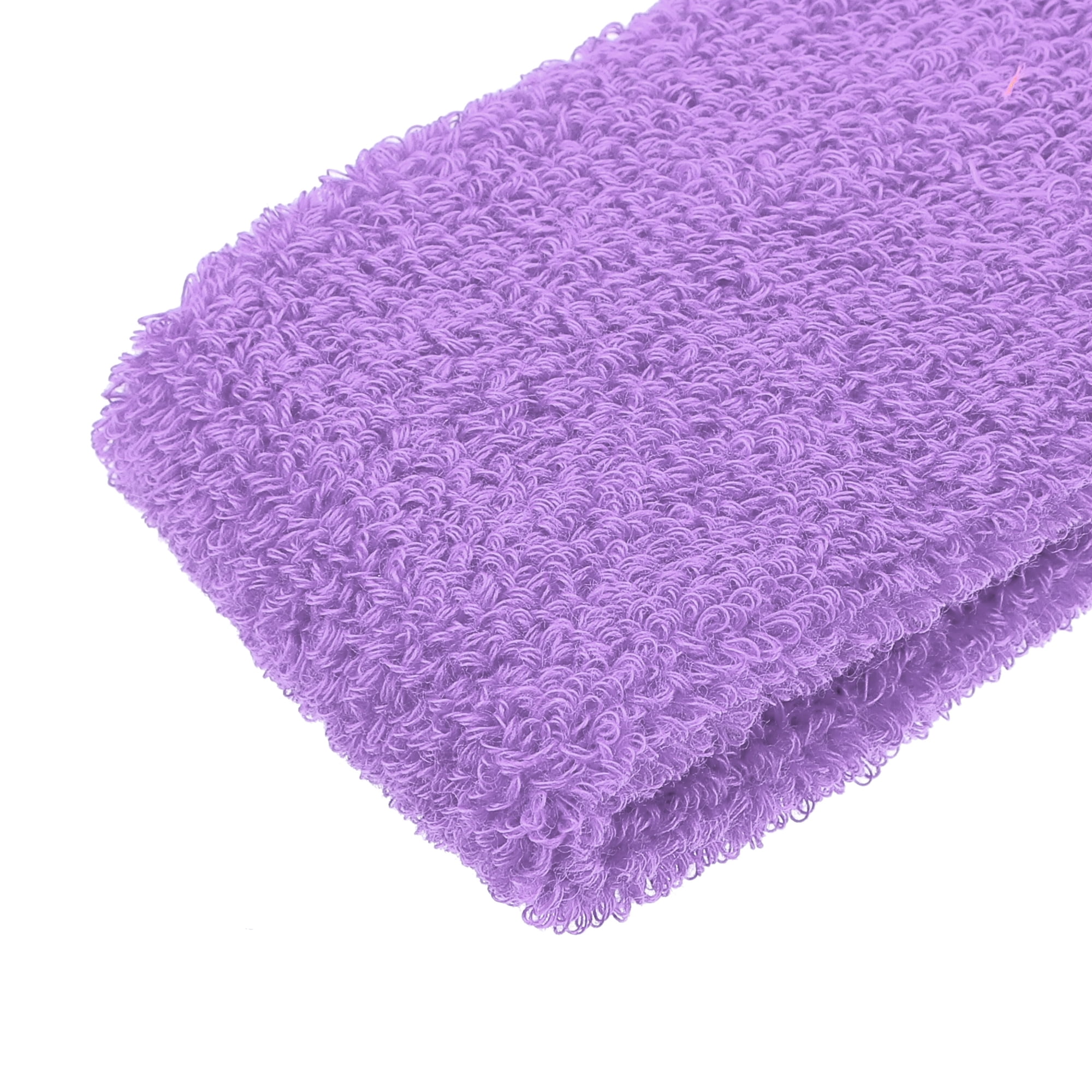 Unique Bargains 3 Pcs Sport Headband Wristband Sweatband Cotton Blend Light Purple