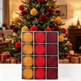 thumbnail image 7 of Shatterproof Christmas Ornaments, 12 Pack Painted Christmas Ball Set Tree Pendant Decoration Ornaments, 7 of 7