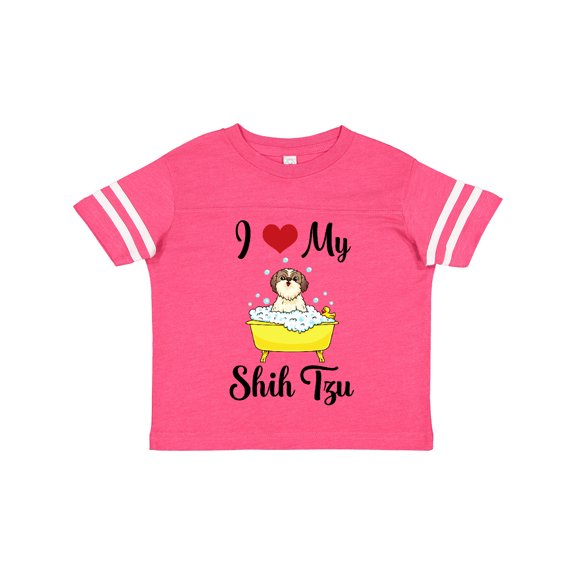 Inktastic I Love My Shih Tzu Dog Boys or Girls Toddler T-Shirt