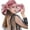 Wine, variant on Women's Organza Kentucky Church Fascinator Hats UV Protection Wide-Brim Sun-Hats Wedding Tea Party Derby Cap