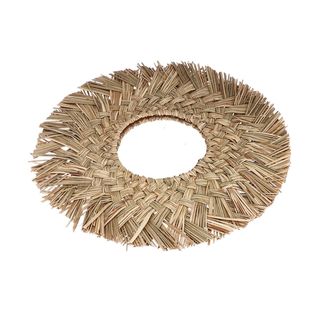 Adorno de espejo de pared redondo tejido a mano, espejo colgante trenzado de paja, adorno de espejo colgante de pared tejido, decoración del hogar, mejore su experiencia
