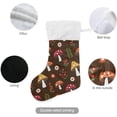 thumbnail image 3 of Coolnut Christmas Stockings, 1 Pack 17 Inches Mushroom Flowers and Berries Large Size Xmas Cable Stocking Gifts & Decorations for Family Xmas Party Holiday Gift Decor, 3 of 7