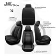 thumbnail image 5 of AOMSAZTO Car Seat Cover 5-Seat Apply To Split Rear Headrest Auto Universal Sedan SUV Truck Black Faux Leather 012W, 5 of 5