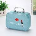 thumbnail image 2 of Makeup Case Lip Printed Portable Top Handle Makeup Box Cosmetic Organizer, 2 of 8