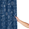 thumbnail image 4 of Polyester Fiber Shower Curtain, Blue Creative School Shower Curtain, Metal Buckled Eye Waterproof Shower Curtain, Can Be Washed-72x72in, 4 of 8