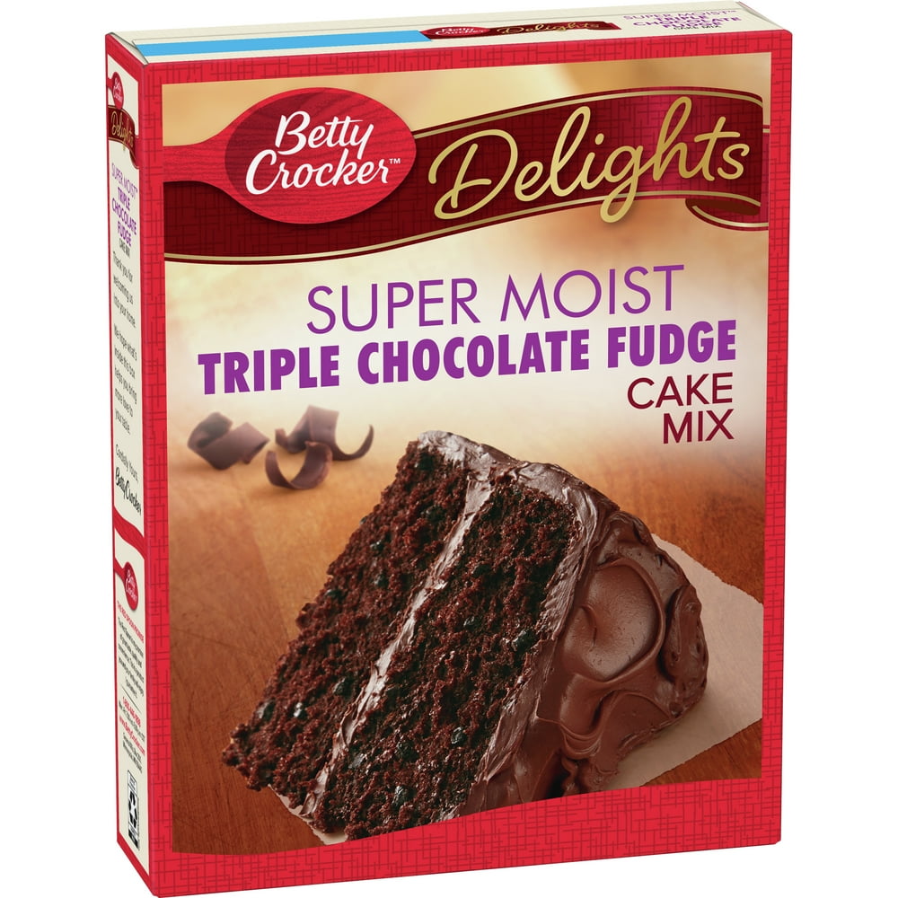 Betty Crocker Super Moist Triple Chocolate Fudge Cake Mix, 15.25 oz