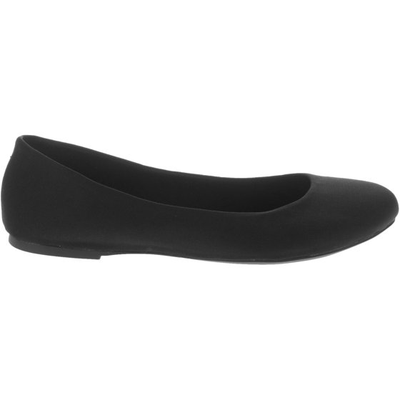 time and tru black ballet flats