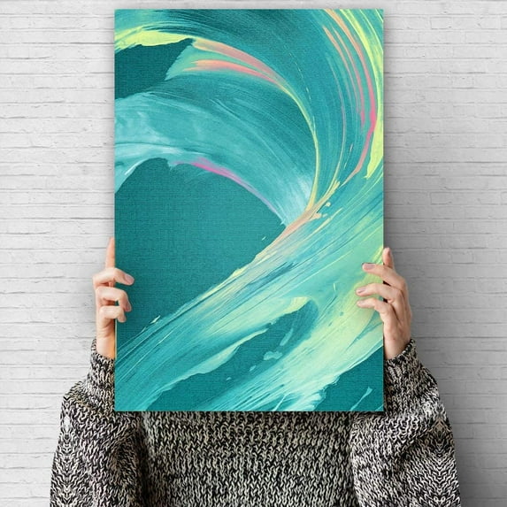 Idea4wall Modern Canvas Wall Art Earth Painting Canvas Prints for Home Wall Decor, 24"x36"