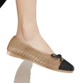 thumbnail image 5 of Willtoo Women’s Bow Decor Square Toe Ballet Flats, Woven Slip‑On Casual Dress Flats Lightweight Low‑Heel Walking ShoesNon Slip Daily Business Work Shoes, 5 of 5