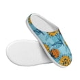 thumbnail image 3 of Haiem Sunflowers Print Women's Fuzzy Memory Foam House Slipper Cozy Home Footwear Non-slip Winter Slippers-42/43, 3 of 7