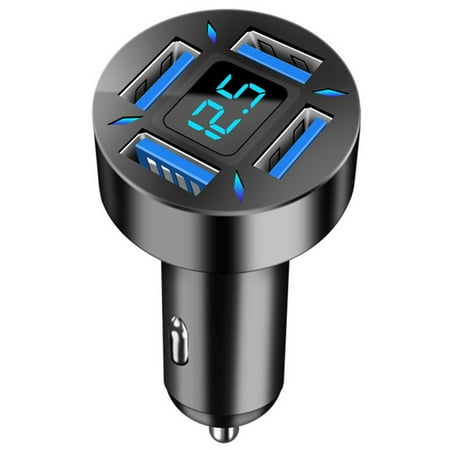 

USB C Car Charger | 66w Quick Charge Adapter 4-Port USB PD QC 3.0 Car Charger | LED Digital Display Real-time Monitoring Of Battery Voltage Keep Track Of Car Health Status