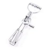 MaPinKa Manual Mixer - Classic Hand Crank Egg Beater with 18/10 Stainless Steel Blades, 12-Inch, Silver