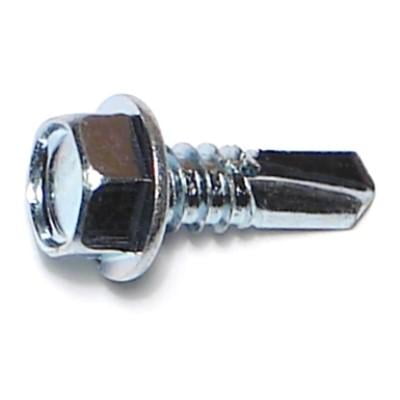 

#14-14 x 3/4 Zinc Plated Steel Hex Washer Head Self-Drilling Screws SDSHWS-227