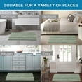 thumbnail image 6 of Bath Rugs for Bathroom Non Slip Bath Mats Extra Thick Chenille Striped Rug 20" x 32" Absorbent Non Skid Fluffy Soft Shaggy Washable Dry Fast Plush Mat for Indoor, Bath Room, Tub - Sage, 6 of 6