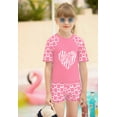 thumbnail image 3 of weVSwe Girls Rash Guard Swimsuit Rare Hem Cuffs Bathing Suit UPF 50+ Protection, 3 of 7