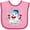 Pink and Fuchsia, variant on Inktastic Holiday Snowman Boys or Girls Baby Bib