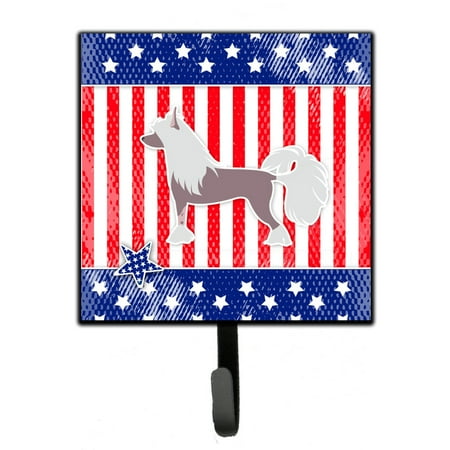 

Carolines Treasures BB3343SH4 USA Patriotic Chinese Crested Leash or Key Holder 7Hx4.25W multicolor