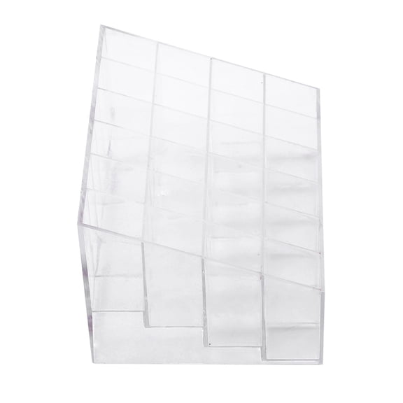 NFTIGB Transparent 24 Grids Lipstick Holder Organizer Display Stand, Nail Polish Makeup Storage Box, Clear, 5.79 in / 14.7 cm