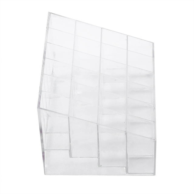 Dekaim Lipstick Stand, Transparent 24 Grids Lipstick Holder Organizer Display Stand Nail Polish Makeup Storage Box