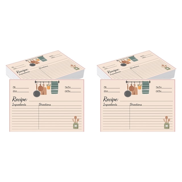 Recipe Card Stock 4x6 Inches 50 Sheets Blank Recipe Cards Blank Index CardsforRecipe Organization Cooking Kitchen Notes And Meal Tracking, 100 Pack Recipe Cards, Blank Cooking Index Cards
