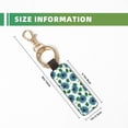 thumbnail image 3 of Wukai Blue Sunflowers Print Leather Car Keychain, Universal Key Fob Keychain, Leather Key Chain Holder for Men and Women,360 Degree Rotatable, 3 of 5