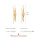 thumbnail image 3 of HomeKingdee Hollow Leaves Earrings - Sparkling Gold Color​ Metal Dangle Earrings for Women Holiday Christmas Party Gift, 3 of 6