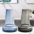 thumbnail image 1 of Vasijón hidropónico de vaso de cristal | Bote transparente de cristal para arreglos florales | Base estable | Fácil de limpiar | 5,5"x3,7" | Decoración de oficina gris azul, 1 of 6
