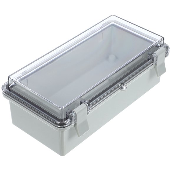 HAMPPLIES Caja De Plástica Gris Para Uso Exterior Con Protección Impermeable