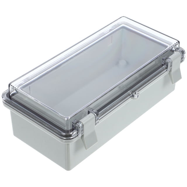 HAMPPLIES Caja De Plástica Gris Para Uso Exterior Con Protección Impermeable