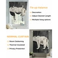 thumbnail image 3 of White Brown Bear Tie Up Curtains for Window, Thermal Insulated Balloon Shade Adjustable Rod Pocket Curtains Valance Panels for Kitchen Bathroom Cafe 42 x 54 Vintage Country Rustic Wooden Grain, 3 of 6