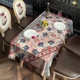 thumbnail image 4 of Multicolor Ethnic Patchwork Pattern Rectangle Tablecloth 60"x102",Waterproof Polyester Rectangle Table Cloth, Wipeable Spillproof Polyester Tablecloth for Dining, Camping, Indoor and Outdoor, 4 of 6