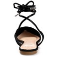 thumbnail image 4 of Journee Womens Theia Tie Up Pointed Toe Ballet Flats, 4 of 10