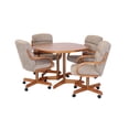 thumbnail image 6 of Caster Chair Company 5-Piece 42x42 Caster Dining Set Wood Edge Laminate Table Top & Stone Chairs, 6 of 12