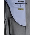 thumbnail image 6 of Mens Side Vent 2-piece Gray Linen Modern Fit Suit DTI DARYA, 6 of 6