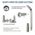 thumbnail image 3 of TALENO Anti Theft License Plate Screws- Stainless Steel Bolt Fasteners Kits for Car Tag Frame Holder, Tamper Resistant Mounting Hardware, 1/4"(M6) Security Screw Set, Rust Proof, Black Screw Caps, 3 of 4