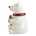 thumbnail image 3 of Gibson Home Polar Friend Durastone 8.5in Holiday Cookie Jar in White and Multi, 3 of 5