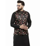 Maple Clothing Men's Modi Jacket Indian Sleeveless High Collar Traditional Waistcoat Vest (Black, M)