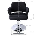 thumbnail image 5 of Salon Styling Chair for Hair Stylist Wide Seat, Hydraulic Barber Chair with Stainless Steel Footrest, Pink Hair Salon Chair Heavy Duty, Beauty Spa Cosmetology Shampoo Hairdressing Eq,black, 5 of 13