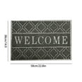 thumbnail image 3 of Welcome Mat Outdoor Indoor, All-Season Waterproof Front Door Mat Outside Entrance, All-Weather Heavy Duty Non-Slip Doormat, Low Profile Porch Patio Entrance Mats, 14.9x22.8 Inches, 3 of 6