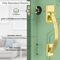 thumbnail image 4 of Front Door Lock Set Gold Front Door Handle and Deadbolt Set Adjustable .in Gold Heavy Exterior Entry Handle Reversible, 4 of 7