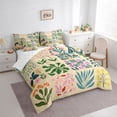 thumbnail image 2 of jejeloiu Neutral Floral 7-Piece Twin Bedding For Girls,Warm Pattern Bedding Comforter Set,Beige Multi Color,Reversible, 2 of 7