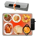 thumbnail image 2 of HABIUBIU Food Warming Mat, Electric Warming Tray with 6 Temperature Settings, Portable Food Warmer for Party, Kitchen, Silver Gray, 2 of 10
