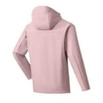 thumbnail image 3 of Olyvenn Women's Softshell Jacket, Fleece Lined Warm Jacket Long Sleeve Light Hooded Windproof Coat for Outdoor Hiking Pink XL, 3 of 6