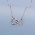thumbnail image 5 of Collar con colgante de corazón abierto flotante de Bling Jewelry para mujer para novia Plata de ley .925 con cadena, 5 of 5